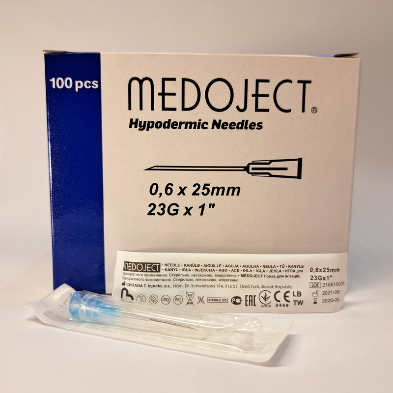 MEDOJECT Голка для ін'єкцій 0,60 x 25 мм (23 G x 1")